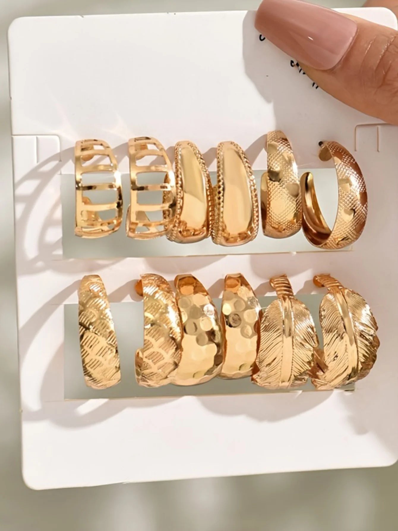Elegant 14K Gold and Silver Prism Stud Earrings Set - Hypoallergenic, Lightweight, and Versatile Jewelry for Every Occasion