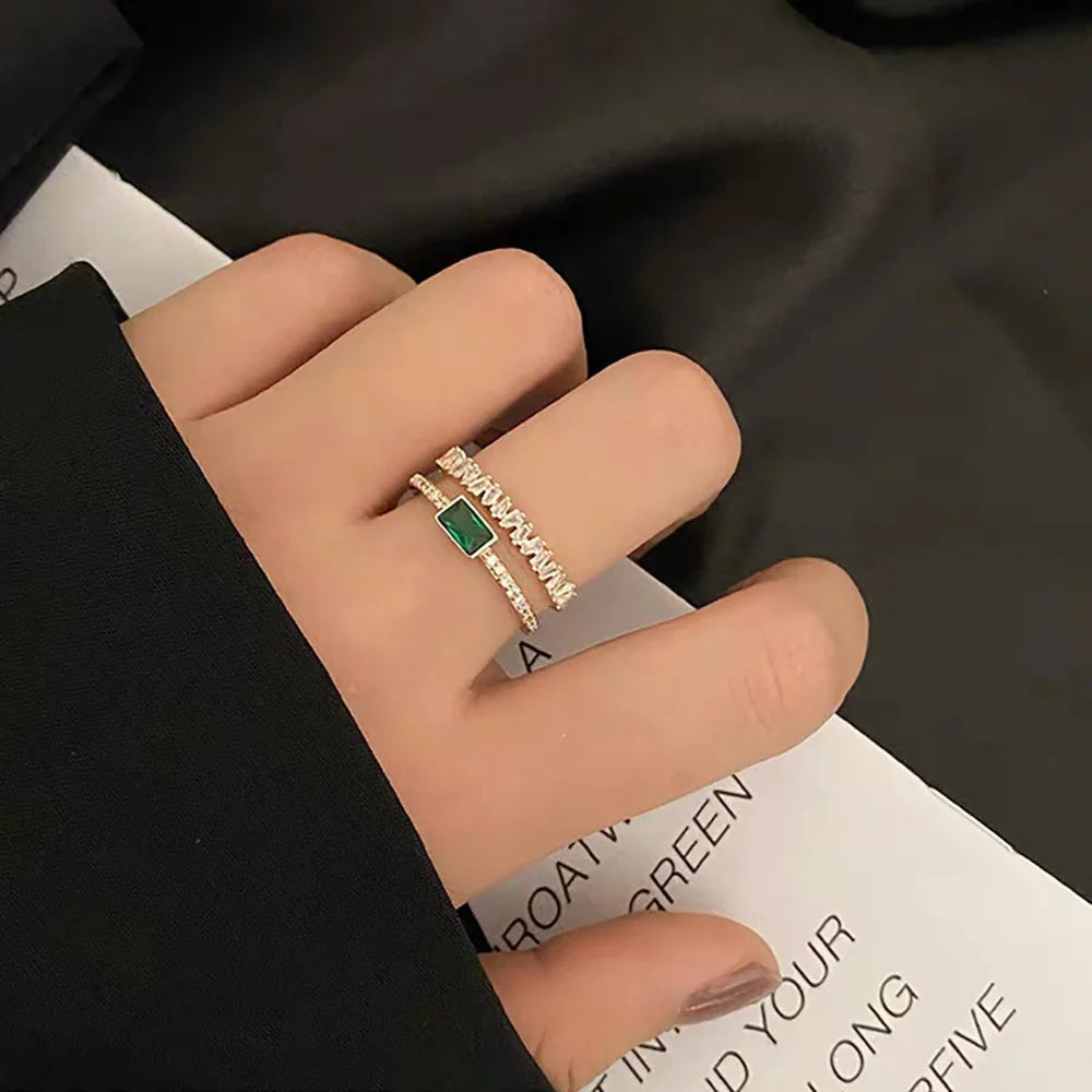 Elegant Zircon Adjustable Women's Ring for Every Occasion