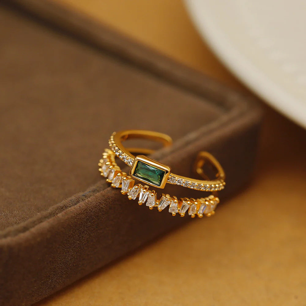 Elegant Zircon Adjustable Women's Ring for Every Occasion