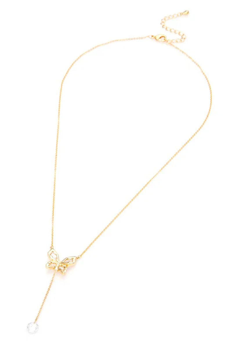 Enchanting Cubic Zirconia Butterfly Pendant Necklace - A Touch of Elegance for Every Occasion