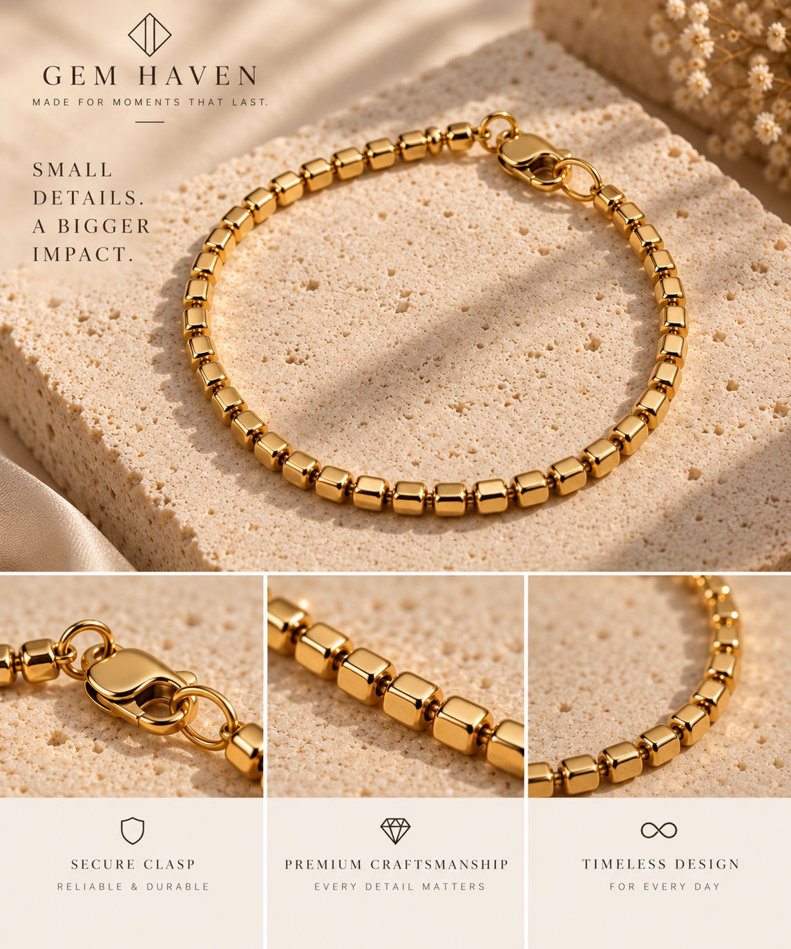The ETERNA 14K Gold Filled Bracelet