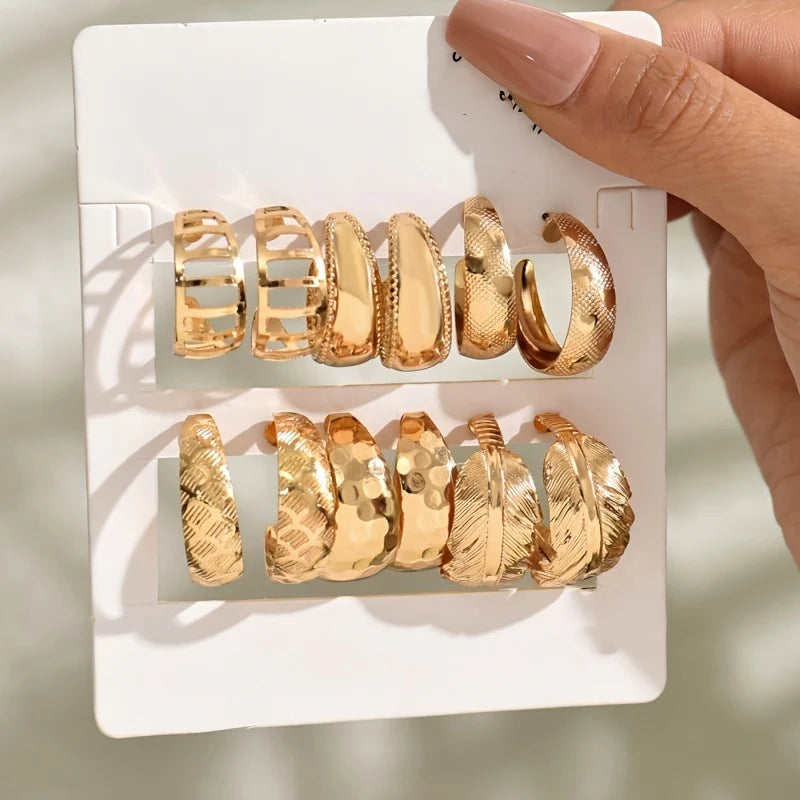 Elegant 14K Gold and Silver Prism Stud Earrings Set - Hypoallergenic, Lightweight, and Versatile Jewelry for Every Occasion