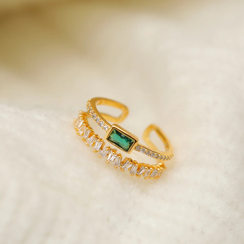 Elegant Zircon Adjustable Women's Ring for Every Occasion