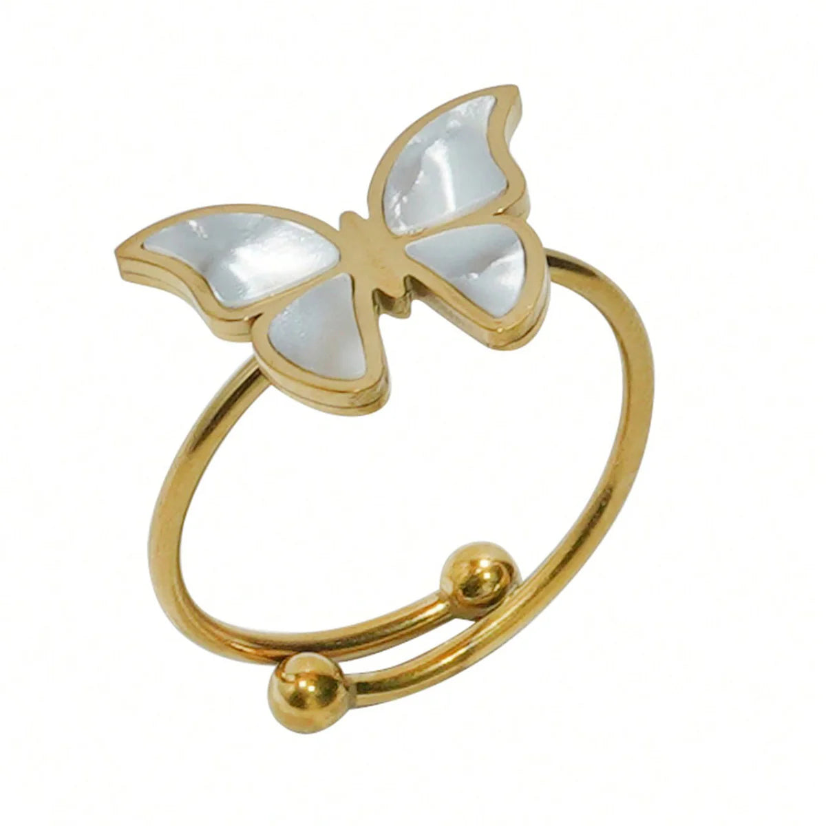 Elegant 4-Piece 18K Gold Plated Butterfly Jewelry Set: Necklace, Earrings, Bracelet, and Ring