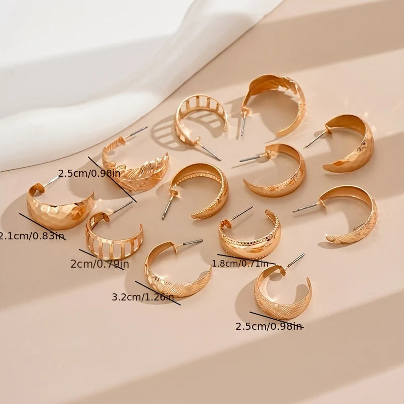 Elegant 14K Gold and Silver Prism Stud Earrings Set - Hypoallergenic, Lightweight, and Versatile Jewelry for Every Occasion