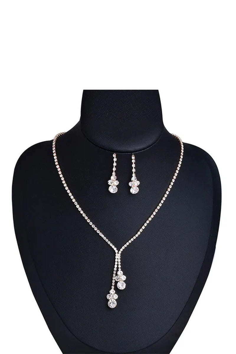 Sparkling Rhinestone Necklace and Earring Set for Every Special Occasion