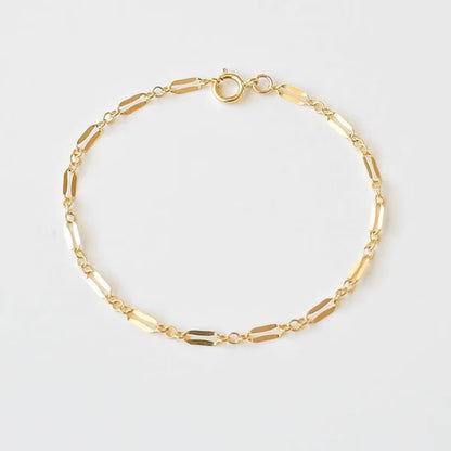 14K Gold Filled Chain Bracelet Handmade Jewelry Boho Charms Bracelets Vintage Anklets for Women Bridesmaid Gift Women Jewelry