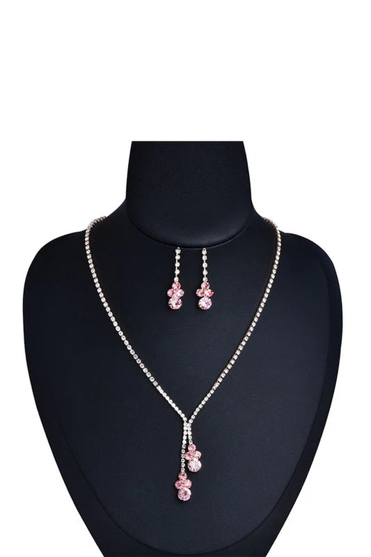 Sparkling Rhinestone Necklace and Earring Set for Every Special Occasion