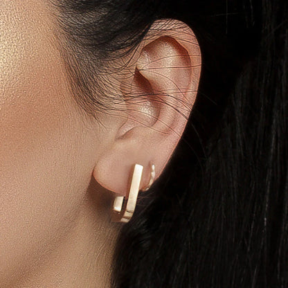 Mini 925 Sterling Silver Dainty Earrings in Gold Plated