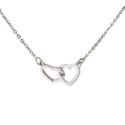 Personalized Double Heart Name Necklace - A Timeless Symbol of Love for Couples
