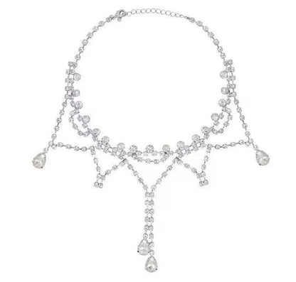 Elevate Your Elegance with the Stunning Full Diamond Rhinestone Necklace