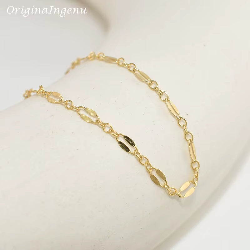 14K Gold Filled Chain Bracelet Handmade Jewelry Boho Charms Bracelets Vintage Anklets for Women Bridesmaid Gift Women Jewelry