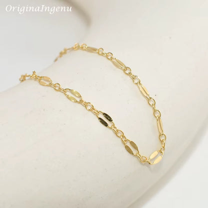 14K Gold Filled Chain Bracelet Handmade Jewelry Boho Charms Bracelets Vintage Anklets for Women Bridesmaid Gift Women Jewelry