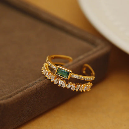 Elegant Zircon Adjustable Women's Ring for Every Occasion