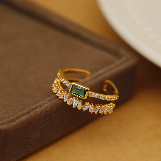 Elegant Zircon Adjustable Women's Ring for Every Occasion