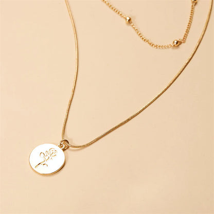 Elevate Your Style with Our Rose-Inspired Multi-Layer Necklace for Women - A Versatile Gold Accessory