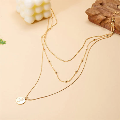 Elevate Your Style with Our Rose-Inspired Multi-Layer Necklace for Women - A Versatile Gold Accessory