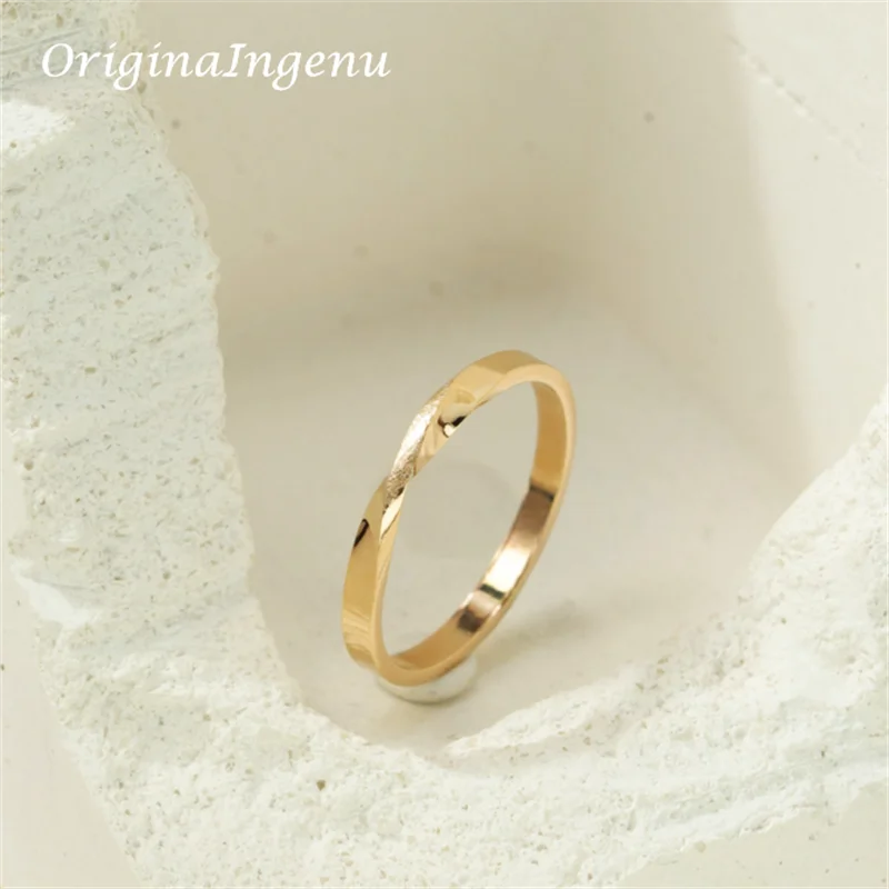 Elegant 14K Gold Filled Mobius Ring - Handmade Infinity Band for Timeless Minimalism