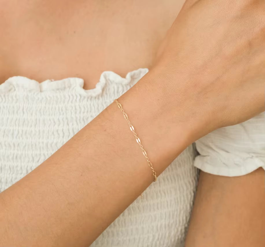 14K Gold Filled Chain Bracelet Handmade Jewelry Boho Charms Bracelets Vintage Anklets for Women Bridesmaid Gift Women Jewelry