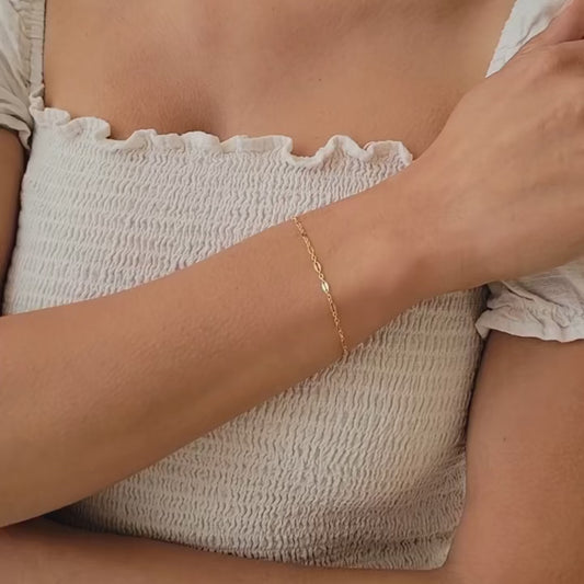 Stunning 14K Gold Filled Charm Bracelet - Handmade Boho Vintage Jewelry for Women, Perfect Bridesmaid Gift